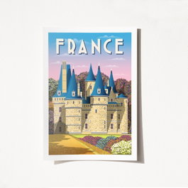Wallity Póster A4 France - 1971, 21 x 29.7 cm, Acabado 100% Satinado Mate